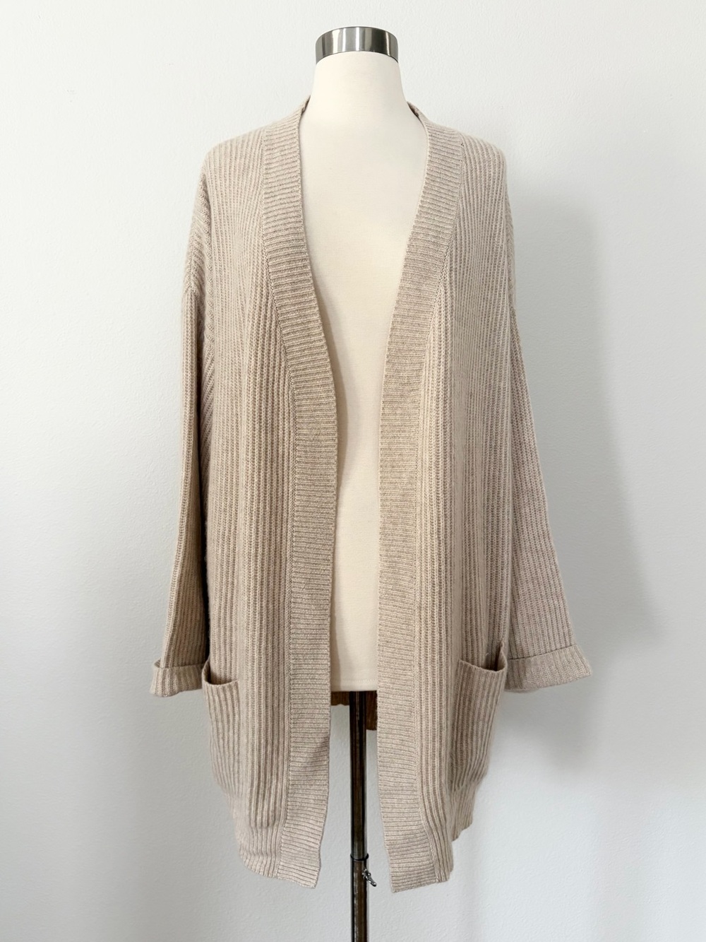 Nap Loungewear Plush Cashmere Rib Knit Cardigan Medium